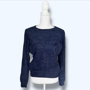 Navy Blue Fluffy Sweater Size Large NWT